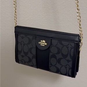 Coach Black and Gold Crossbody Bag